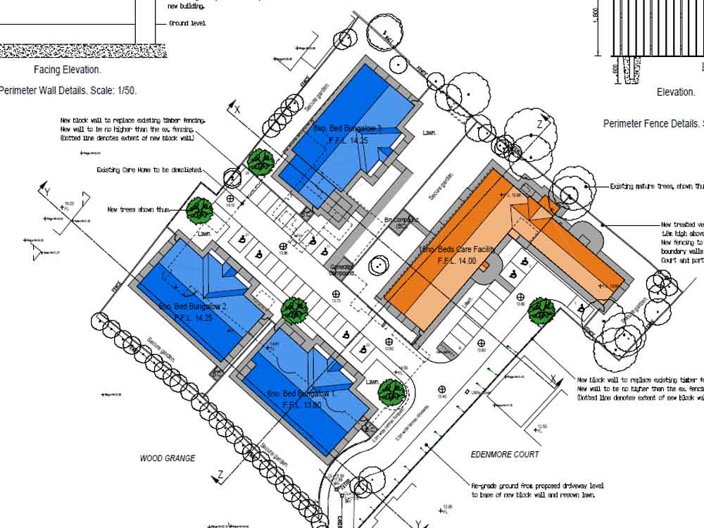 Priory care homes for sale siteplan Newtownabbey